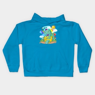 Rainbow Dinosaur Kids Hoodie